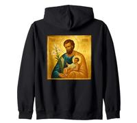 Icono católico de San José con el Niño Jesús Sudadera con Capucha
