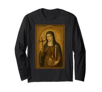 Icono católico de Santa Brígida de Irlanda Manga Larga