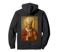 Icono católico del Papa Juan Pablo II Sudadera con Capucha