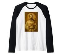 Icono católico Romano de San Carlos de Foucauld Camiseta Manga Raglan