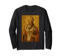 Icono católico Romano de San Cirilo de Alejandría Manga Larga