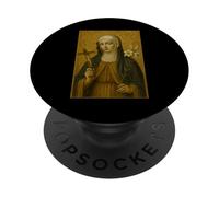 Icono católico Romano de Santa Catalina de Siena PopSockets PopGrip Adhesivo