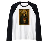 Icono católico Romano de Santa Faustina Kowalska Camiseta Manga Raglan