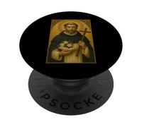 Icono católico Romano de Santo Domingo PopSockets PopGrip Adhesivo