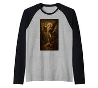 Icono Cristiano católico de San Miguel Arcángel Camiseta Manga Raglan