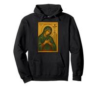 Icono Cristiano ortodoxo de la Virgen María del Lamento Sudadera con Capucha