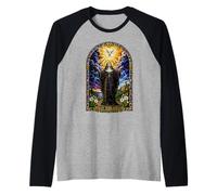 Icono de Arte católico gótico católico Paloma Santa escolástica Camiseta Manga Raglan