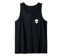 Icono de Cabeza alienígena - ET, Nave Espacial, área 51 OVNI, UAP, Universo Camiseta sin Mangas