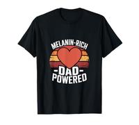 Icono de corazón envejecido con energía de Melanin Rich Dad F Camiseta