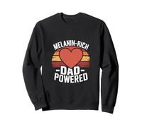 Icono de corazón envejecido con energía de Melanin Rich Dad F Sudadera