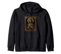 Icono de Iglesia ornamentada de Jesucristo Sagrada Fe Diseño artístico Sudadera con Capucha