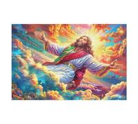 Icono de Jesús en el Mar Puzzle 1000 Piezas Cartón Blanco Premium para Coleccionistas Entrenamiento Memoria Juego Compartir Colección Rompecabezas 1000 PCS