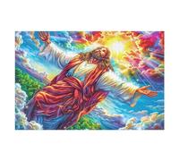Icono de Jesús en el Mar Puzzle 1000 Piezas Cartón Resistente para Parejas Entrenamiento Cerebral Estimulación Mental Juego Familiar 1000 PCS