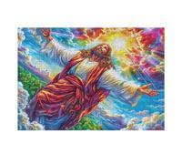 Icono de Jesús en el Mar Rompecabezas 300 Piezas Cartón para Principiantes Días Lluviosos Alivio Estrés Tiempo Libre En Casa Garantía Reposición Regalo Cumpleaños 300 PCS