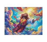 Icono de Jesús en el mar tormentoso Puzzles 500 Piezas Maquetas Educativas 3D Rompecabezas para Familia Construir DIY Aliviar Estrés Decoración Hogar 500 PCS