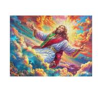 Icono de Jesús sobre el mar Puzzle 500 Piezas Desafío Intelectual 3D Realista Rompecabezas para Hombres Y Mujeres Obra De Arte Colorido Decoración Hogar 500 PCS