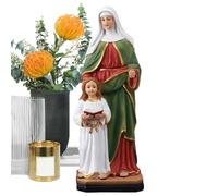 Icono de la Santa Abuela: Efigie devocional de madre e infante hecha a mano, pieza de arte conmemorativa sagrada | Capilla Santuario Esquina de Adoración Reverencia Tributo Reliquia Desplegable Inspir