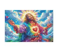 Icono de la Virgen María luz Santa Puzzle 1000 Piezas Obra De Arte Familiar Rompecabezas 3D para Hombres Y Mujeres Juguete Educativo Desafío Intelectual 1000 PCS