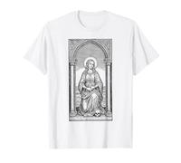 Icono de Magdalena con Calavera de halo bajo Arco gótico Camiseta