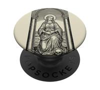 Icono de Magdalena con Calavera de halo bajo Arco gótico PopSockets PopGrip Adhesivo
