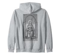Icono de Magdalena con Calavera de halo bajo Arco gótico Sudadera con Capucha