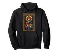 Icono de Pantocrator de Cristo Oriental Cristiano Ortodoxo Sudadera con Capucha