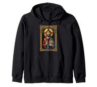 Icono de Pantocrator de Cristo Oriental Cristiano Ortodoxo Sudadera con Capucha