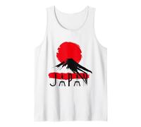 Icono de Viaje al Atardecer del Monte Fuji de Japón para Amantes de la Cultura Camiseta sin Mangas