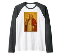 Icono del Papa católico Juan XXIII Camiseta Manga Raglan