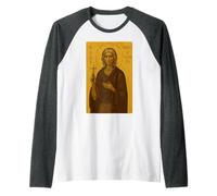 Icono ortodoxo bizantino de Santa María de Egipto Camiseta Manga Raglan