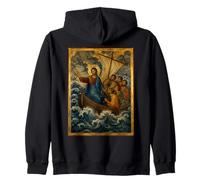 Icono ortodoxo de Jesús el Calmante del Mar Sudadera con Capucha