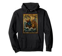 Icono ortodoxo de Jesús el Calmante del Mar Sudadera con Capucha