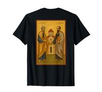 Icono ortodoxo de los Santos Pedro y Pablo con la Iglesia Camiseta