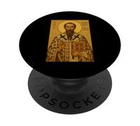 Icono ortodoxo de San Clemente de Alejandría PopSockets PopGrip Adhesivo