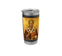 Icono ortodoxo de San Ignacio de Antioquía Vaso térmico de acero inoxidable de doble pared