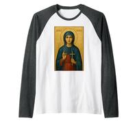 Icono ortodoxo de Santa Inés Camiseta Manga Raglan