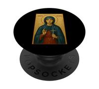 Icono ortodoxo de Santa Inés PopSockets PopGrip Adhesivo