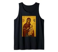 Icono ortodoxo de Theotokos Fovera Prostasia Camiseta sin Mangas
