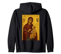Icono ortodoxo de Theotokos Fovera Prostasia Sudadera con Capucha