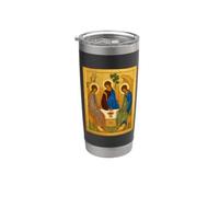 Icono ortodoxo La Santísima Trinidad Vaso térmico de acero inoxidable de doble pared