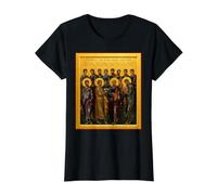 Icono Ortodoxo La Sinaxis de los Doce Apóstoles Camiseta gráfica económica, Mujer, Negro, XL