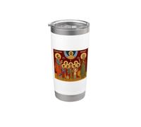 Icono ortodoxo Los Santos Mártires Macabeos Vaso térmico de acero inoxidable de doble pared