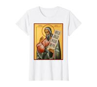 Icono ortodoxo Profeta Amós Camiseta gráfica económica, Mujer, Blanco, XL