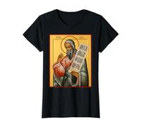 Icono ortodoxo Profeta Amós Camiseta gráfica económica, Mujer, Negro, S