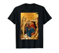 Icono ortodoxo profeta Elías Camiseta gráfica económica, Hombre, Negro, S
