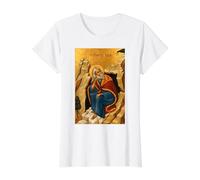 Icono ortodoxo profeta Elías Camiseta gráfica económica, Mujer, Blanco, XS