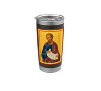 Icono ortodoxo profeta Eliseo Vaso térmico de acero inoxidable de doble pared