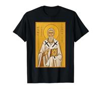 Icono ortodoxo San Adrián y su Esposa, Santa Natalia Camiseta gráfica económica, Hombre, Negro, XL