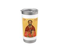 Icono ortodoxo San Alexis de Wilkes-Barre Vaso térmico de acero inoxidable de doble pared