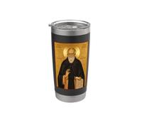 Icono ortodoxo San Máximo el Confesor Vaso térmico de acero inoxidable de doble pared